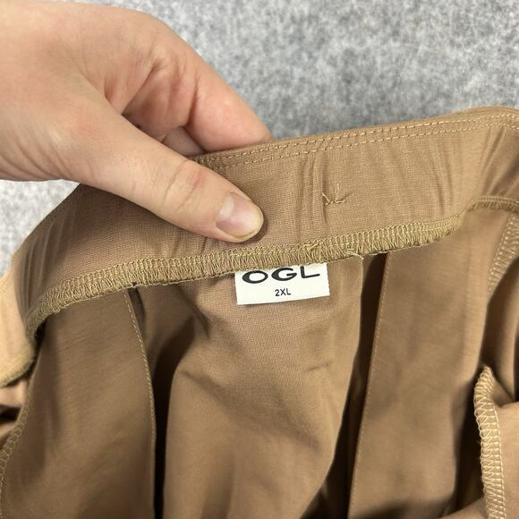 OGL Maxi Skirt Women’s 2XL Bamboo Belted Fit And Flare Brown Capsule Office - Picture 3 of 10